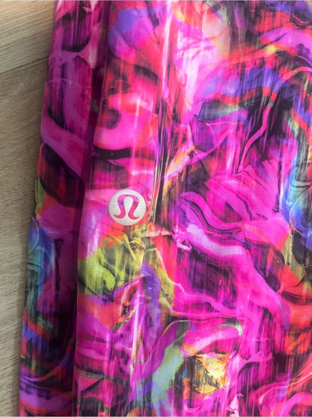 Vibrant Pink Abstract Print Women’s leggings workout